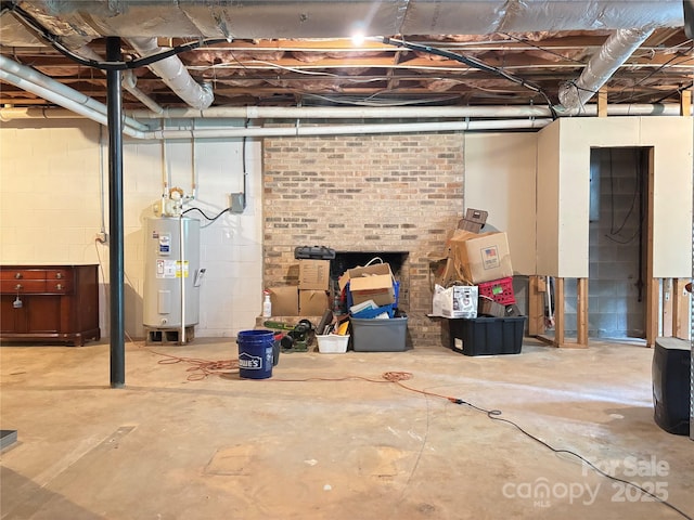1335 33rd Avenue Dr NE, Hickory, NC 28601 - unfinished basement featuring electric water heater