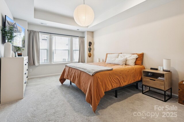 5008 Calvine Mill Way, Charlotte, NC 28205 - bedroom with light carpet and a raised ceiling