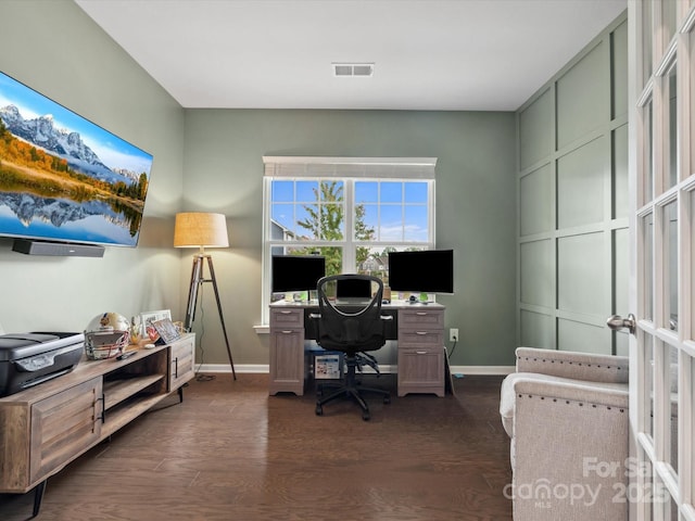 1008 Whipcord Dr, Waxhaw, NC 28173 - home office with baseboards and dark wood-style floors