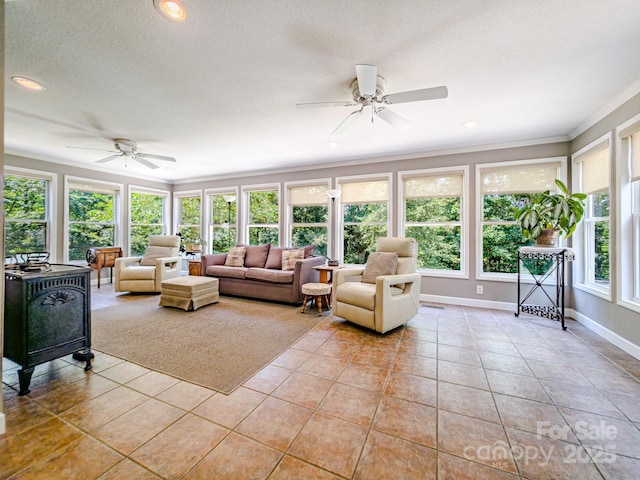 133 Sassafras Hill Dr, Rutherfordton, NC 28139 - sunroom / solarium with tile patterned floors and crown molding