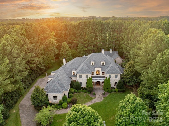 9110 Woodhall Lake Dr, Waxhaw, NC 28173 - view of subject property with a forest