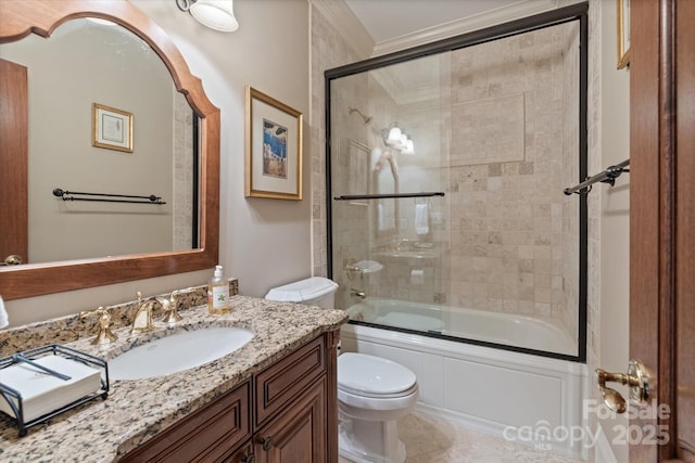9110 Woodhall Lake Dr, Waxhaw, NC 28173 - full bathroom featuring vanity and combined bath / shower with glass door