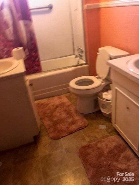 410 Arthur Ave, Gastonia, NC 28052 - bathroom with vanity, shower / washtub combination, and tile patterned flooring