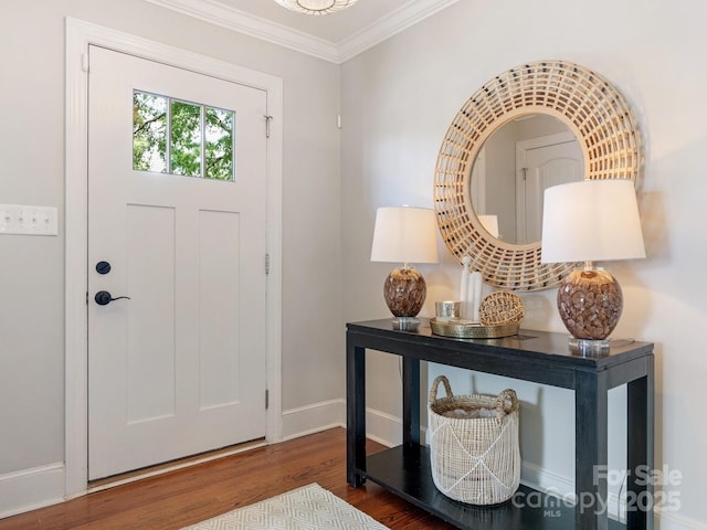 4618 Emory Ln, Charlotte, NC 28211 - entryway with wood finished floors and ornamental molding