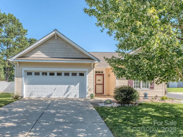 15739 Circlegreen Dr, Charlotte, NC 28273 - single story home with driveway, a front lawn, and a garage