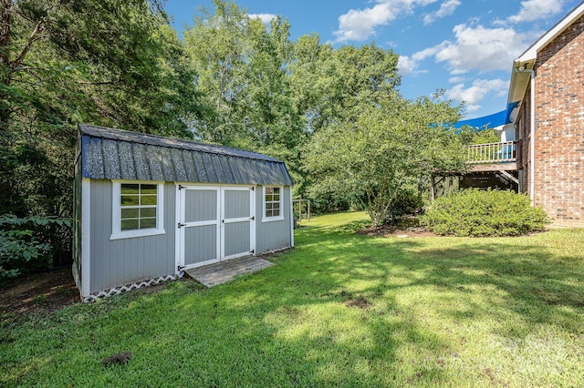 610 Mountain Pl, Albemarle, NC 28001 - view of grassy yard featuring a storage shed