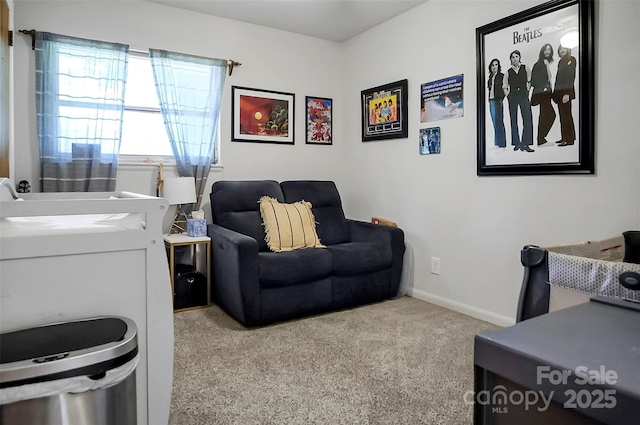 113 N Academy St, Mooresboro, NC 28114 - living area with carpet flooring and baseboards