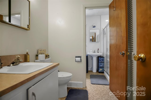 113 N Academy St, Mooresboro, NC 28114 - full bathroom featuring a stall shower and vanity