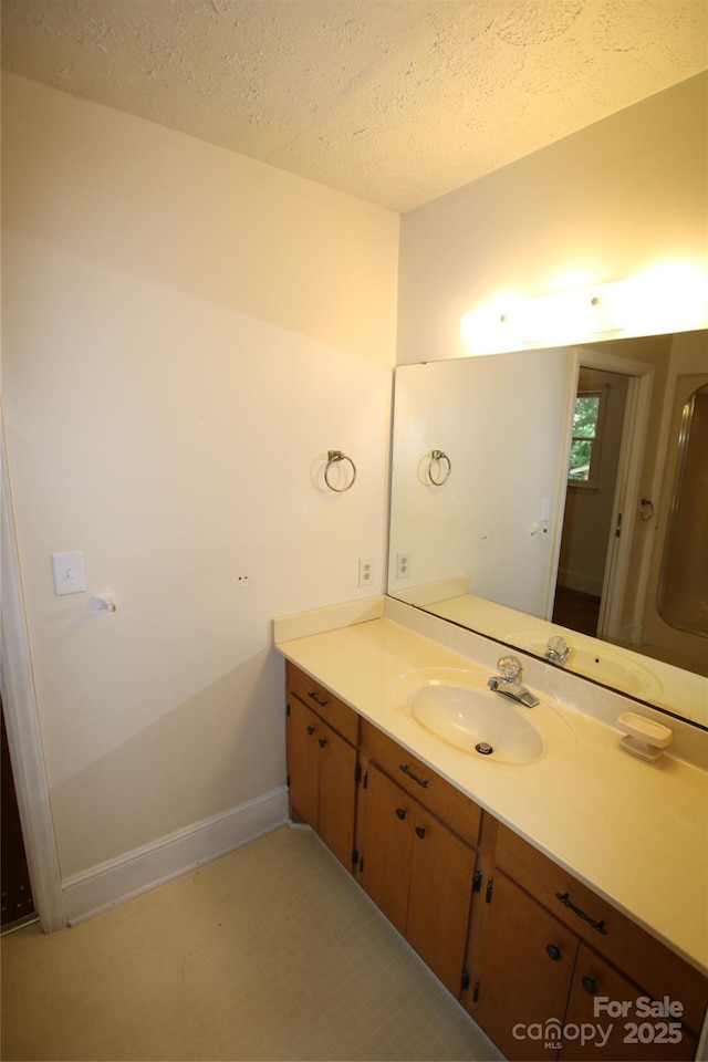 1541 Kings Rd, Shelby, NC 28150 - bathroom featuring vanity and a textured ceiling