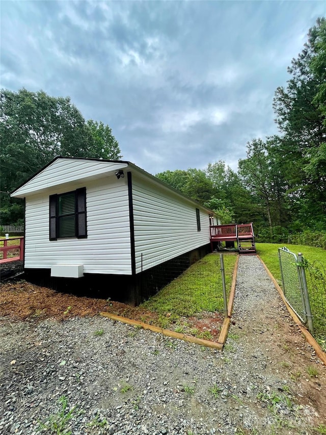6517 Helens Way, Denver, NC 28037 - view of side of property with a deck