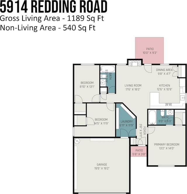 5914 Redding Rd, Charlotte, NC 28216 - view of room layout