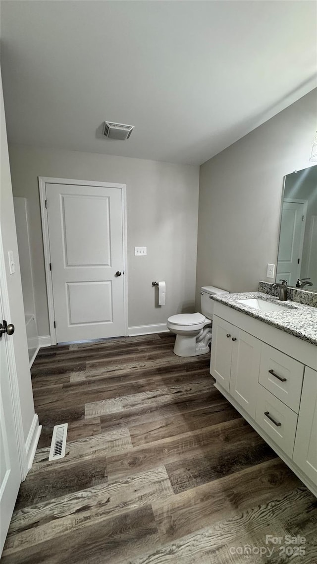440 Brown Acres Rd, Salisbury, NC 28146 - bathroom with vanity and wood finished floors