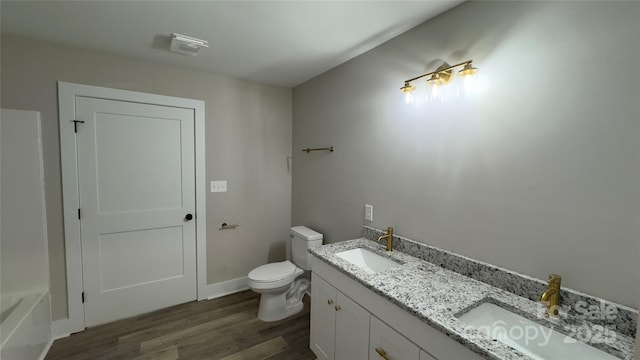 440 Brown Acres Rd, Salisbury, NC 28146 - bathroom featuring wood finished floors and double vanity