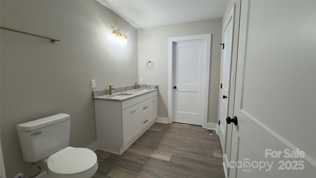 440 Brown Acres Rd, Salisbury, NC 28146 - bathroom with vanity and wood finished floors
