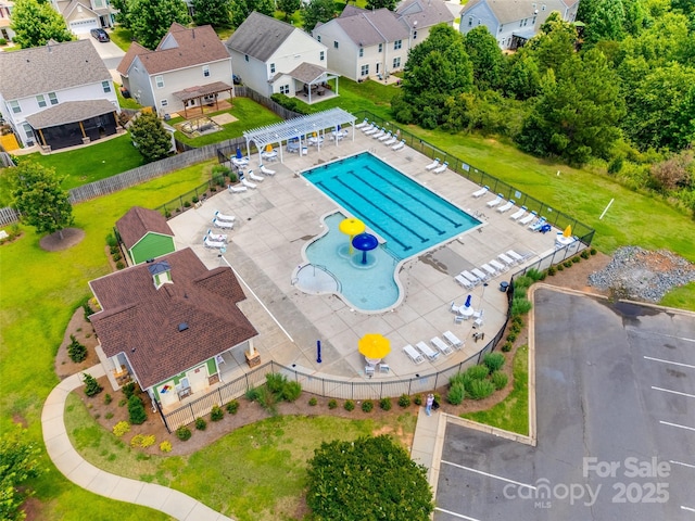 1930 Caprington Dr, Fort Mill, SC 29707 - aerial perspective of suburban area with a pool