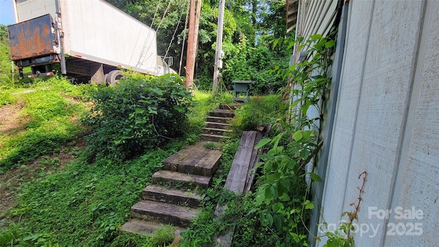 160 Cleveland Rd, Tryon, NC 28782 - view of yard with stairway