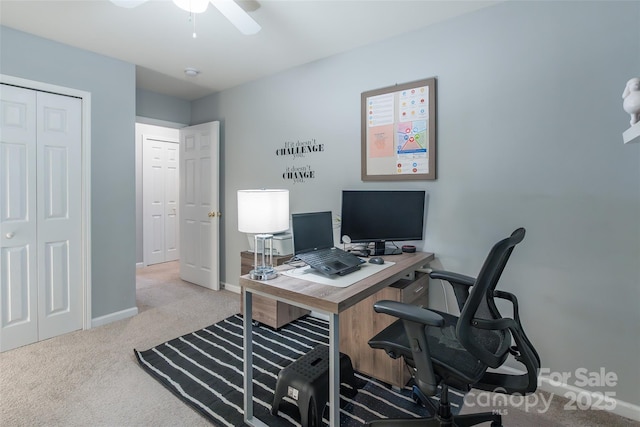 14755 Lions Paw St, Charlotte, NC 28273 - office space with carpet flooring and a ceiling fan