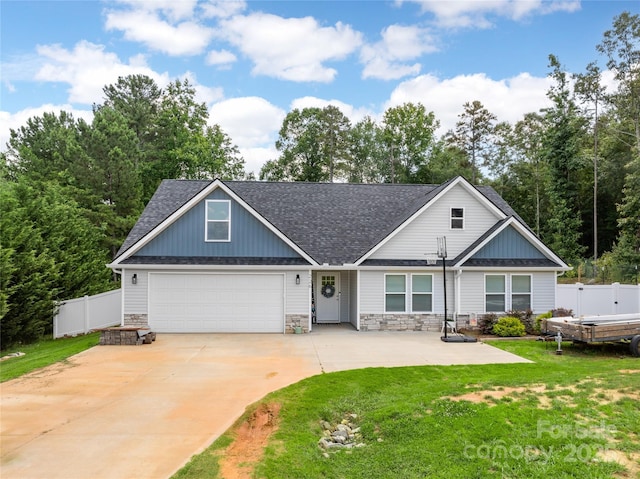 226 Oak Brook Ln Unit 21, Gaffney, SC 29341 - craftsman inspired home with a shingled roof, concrete driveway, stone siding, and a garage