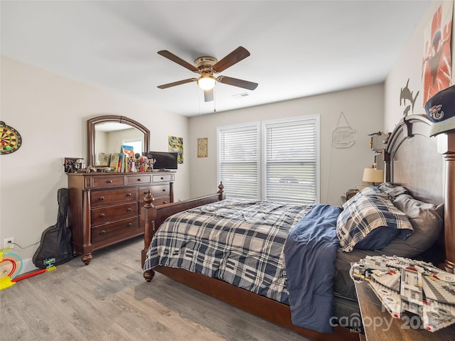 226 Oak Brook Ln Unit 21, Gaffney, SC 29341 - bedroom with light wood finished floors and a ceiling fan