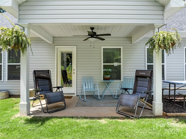 226 Oak Brook Ln Unit 21, Gaffney, SC 29341 - view of patio / terrace featuring ceiling fan