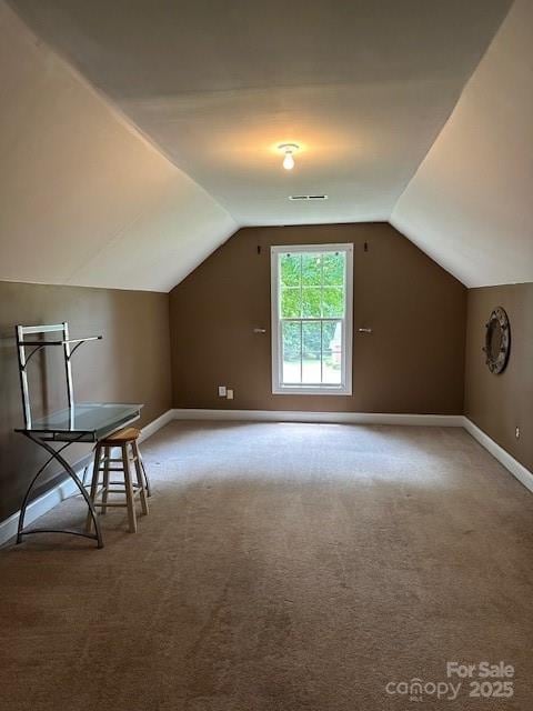 104 Whimbrel Ln, Mooresville, NC 28117 - additional living space with lofted ceiling and carpet flooring