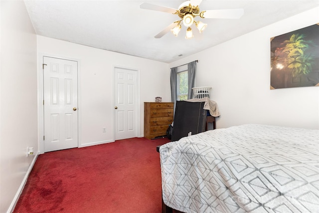 2916 Northwood Dr, Monroe, NC 28110 - carpeted bedroom with baseboards and ceiling fan