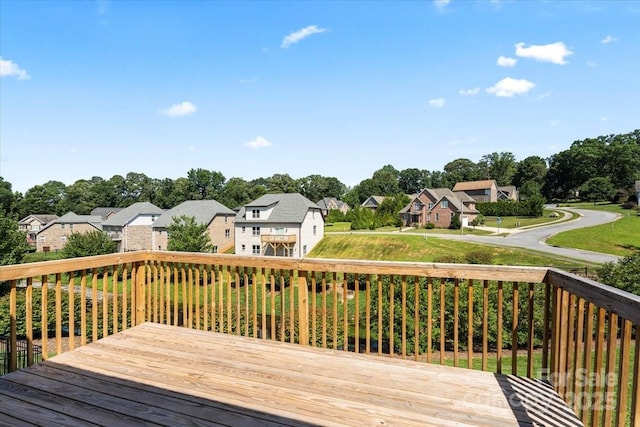 1033 12th Avenue Dr NW, Hickory, NC 28601 - wooden terrace featuring a residential view and view of wooded area