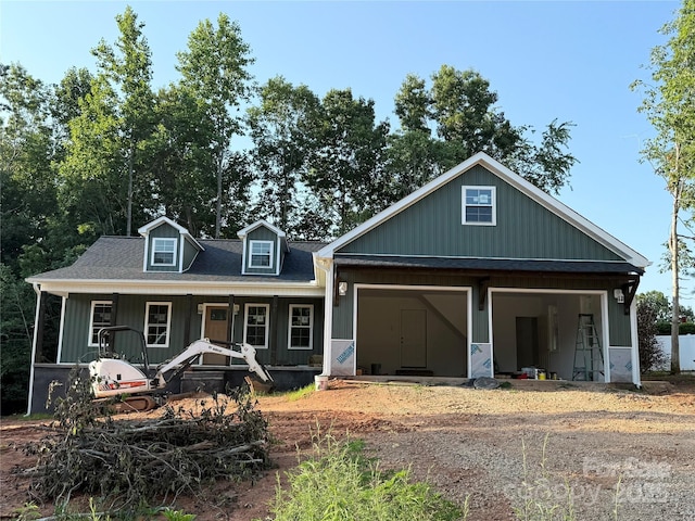 105 Elk Creek Ln, Hudson, NC 28638 - view of front of property with a porch, driveway, and an attached garage