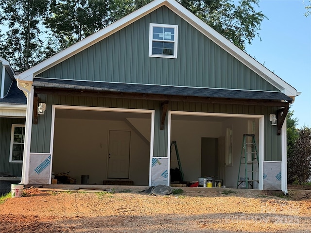 105 Elk Creek Ln, Hudson, NC 28638 - view of front facade with board and batten siding and roof with shingles