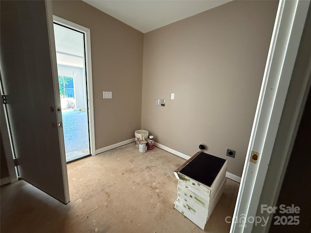105 Elk Creek Ln, Hudson, NC 28638 - washroom with hookup for an electric dryer and baseboards