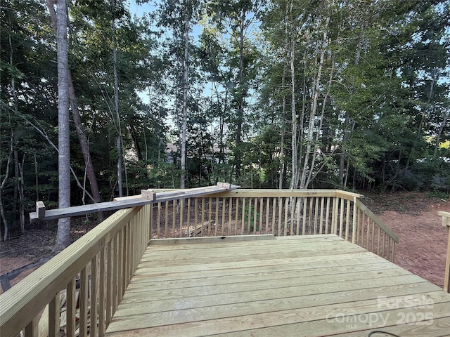 105 Elk Creek Ln, Hudson, NC 28638 - wooden deck featuring view of wooded area