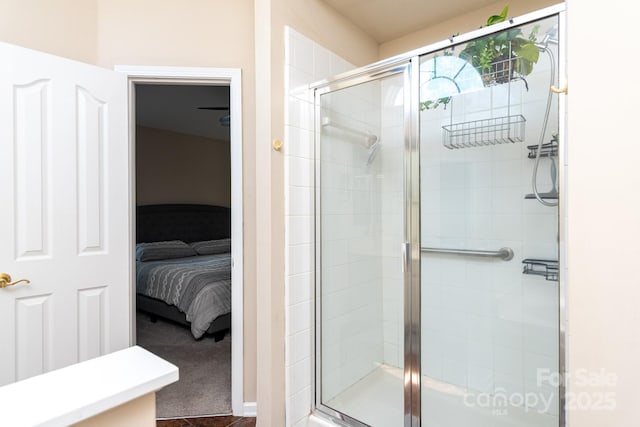9410 Culcairn Rd, Huntersville, NC 28078 - bathroom featuring connected bathroom and a stall shower