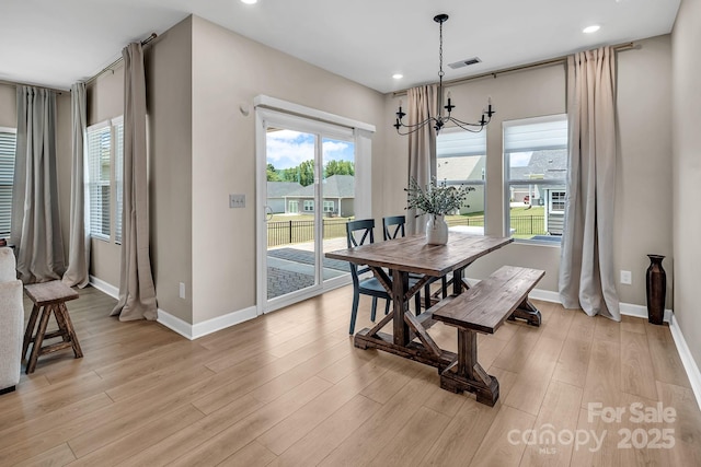 3313 Plum Dr, Monroe, NC 28110 - dining room featuring light wood-style flooring and recessed lighting
