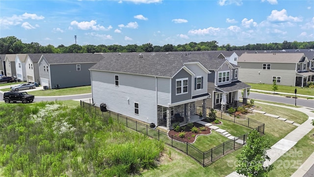 135 Orson Oaks Ln, Pineville, NC 28134 - view of home's exterior featuring a residential view, stone siding, and roof with shingles