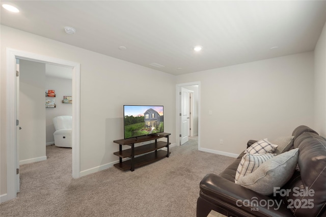 135 Orson Oaks Ln, Pineville, NC 28134 - living area with recessed lighting and light carpet