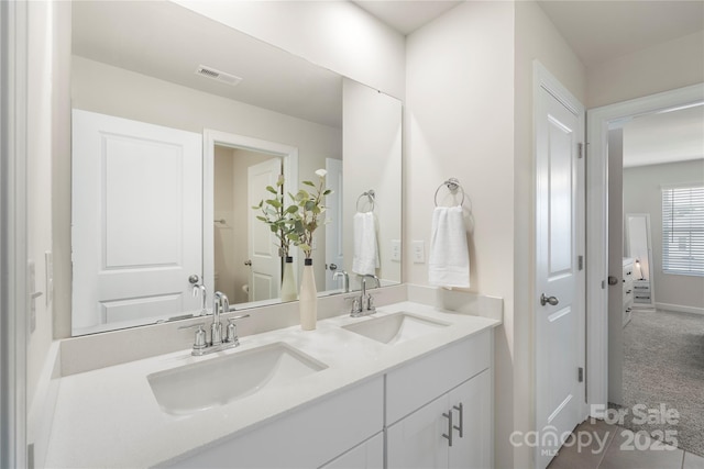 135 Orson Oaks Ln, Pineville, NC 28134 - bathroom with double vanity and baseboards