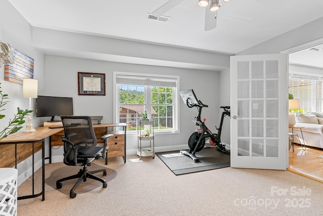10 Daniel Ln, Black Mountain, NC 28711 - carpeted office featuring ceiling fan and baseboards