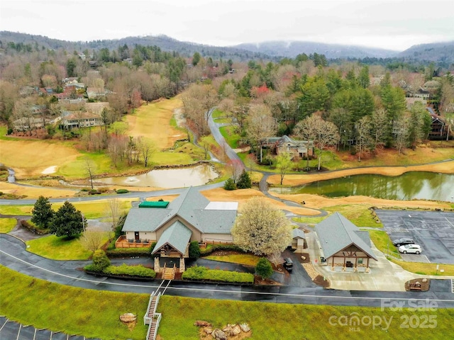 189 Cove Loop Rd, Hendersonville, NC 28739 - drone / aerial view of a water and mountain view