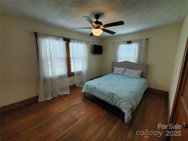3558 Sunset Grill St, Connelly Springs, NC 28612 - bedroom featuring wood finished floors and ceiling fan
