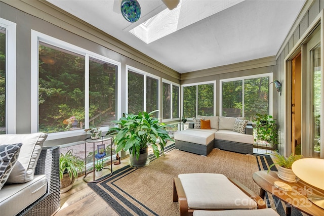 23 Indigo Way, Hendersonville, NC 28739 - sunroom featuring a skylight and an outdoor hangout area