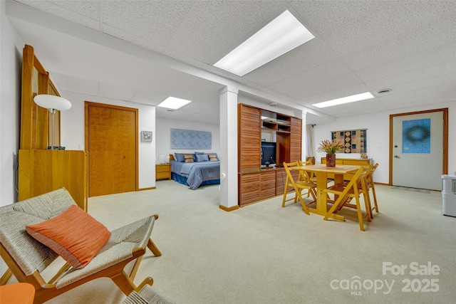 23 Indigo Way, Hendersonville, NC 28739 - dining area with a paneled ceiling and carpet flooring