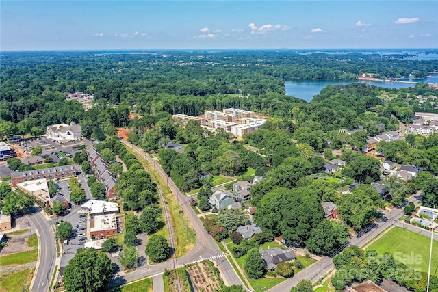 504 Potts St, Davidson, NC 28036 - view of property location featuring a heavily wooded area and a large body of water
