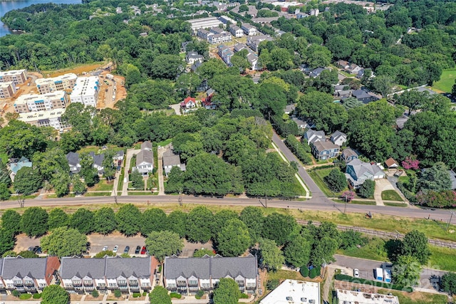 504 Potts St, Davidson, NC 28036 - aerial overview of property's location featuring nearby suburban area