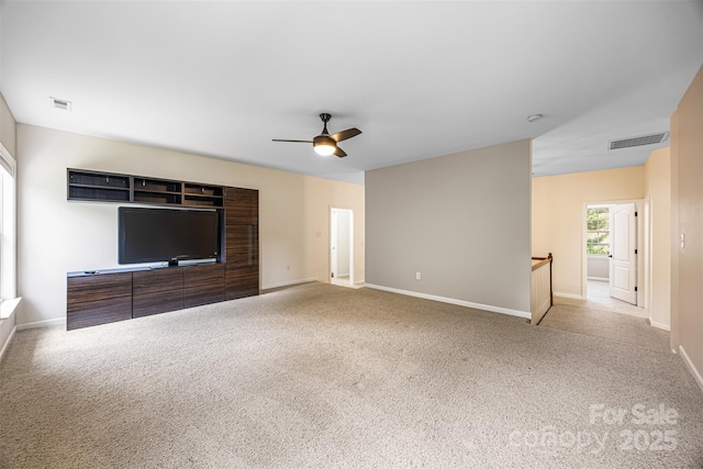 646 Quicksilver Trl Unit 183, Fort Mill, SC 29708 - unfurnished living room with ceiling fan and carpet
