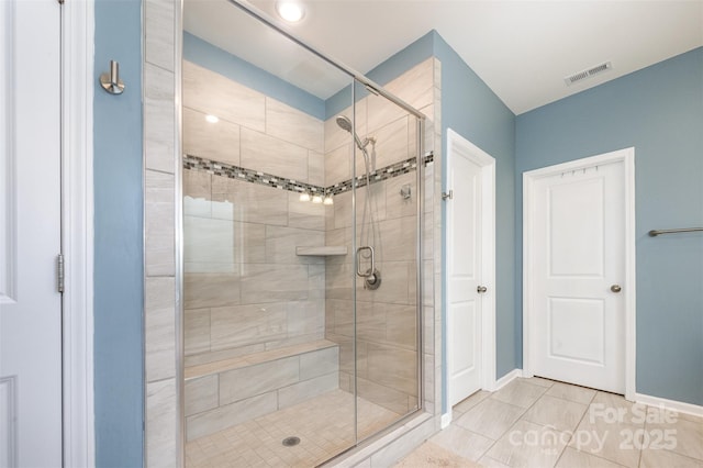2960 Haley Cir, Davidson, NC 28036 - full bath featuring a shower stall and tile patterned flooring