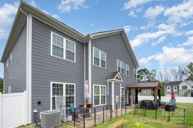 2960 Haley Cir, Davidson, NC 28036 - rear view of property with a gazebo, a patio, a gate, and a fenced backyard