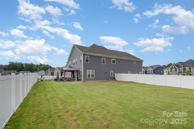 2960 Haley Cir, Davidson, NC 28036 - rear view of house featuring a gazebo and a fenced backyard