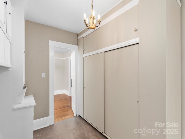 50 Skyland Ter, Canton, NC 28716 - corridor with a chandelier and baseboards
