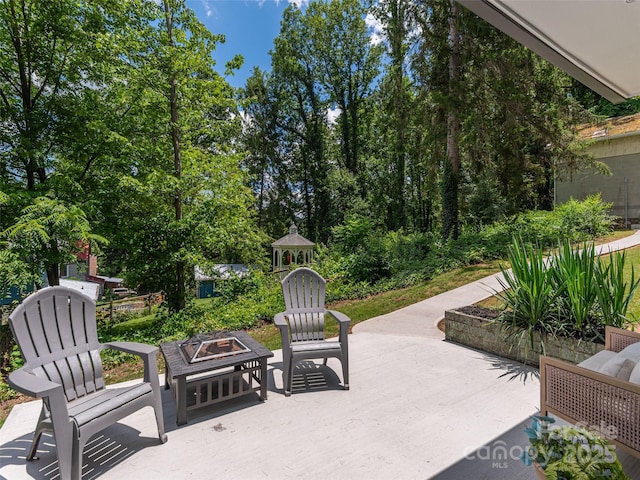 50 Skyland Ter, Canton, NC 28716 - view of patio / terrace with a fire pit