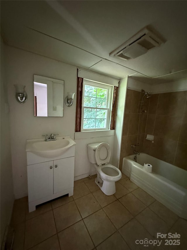 1008 Packard Ave, Kannapolis, NC 28083 - bathroom featuring tile patterned floors, shower / washtub combination, and vanity